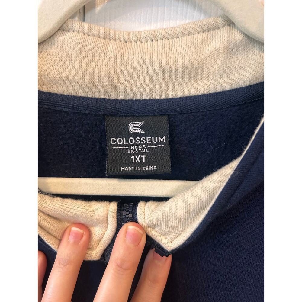 Colosseum Men's Notre Dame Big and Tall Quarter-Zip Jacket Size 1XT - Picture 6 of 6